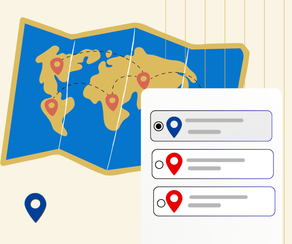 Delivery map