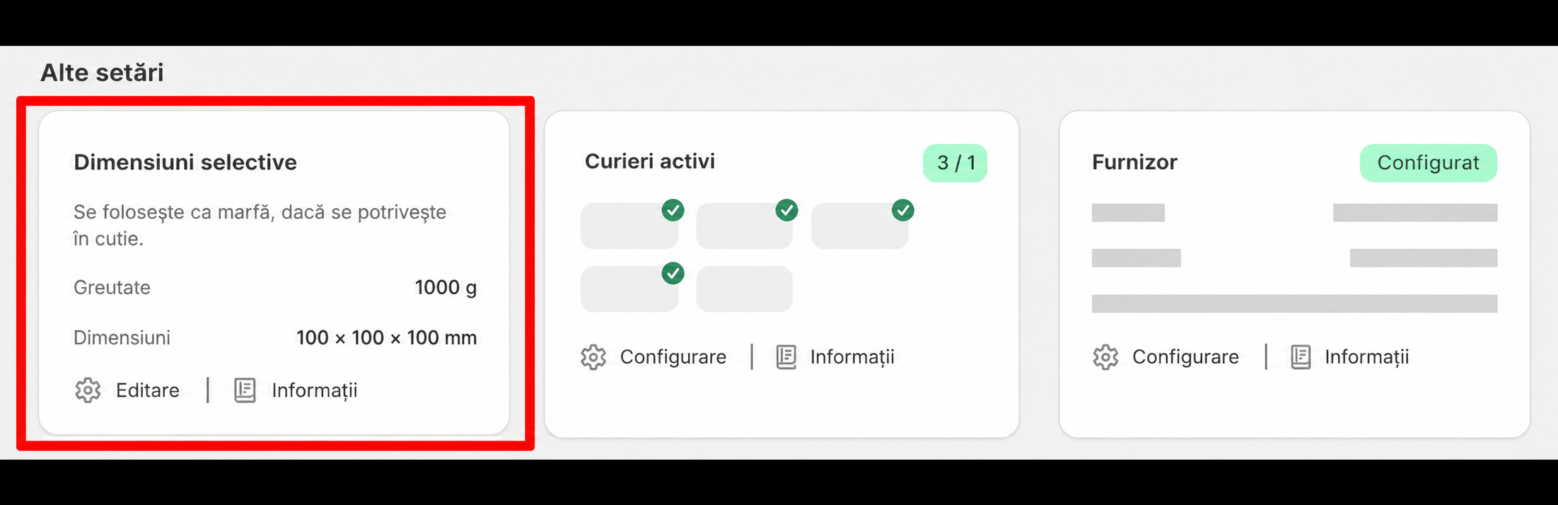 Shopify connections dimensions